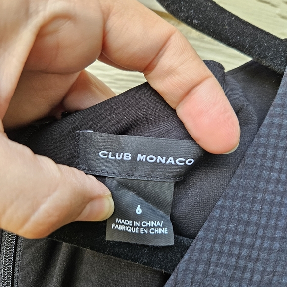 Club Monaco black wide leg jumpsuit with ruched bust size 6 - Picture 6 of 9